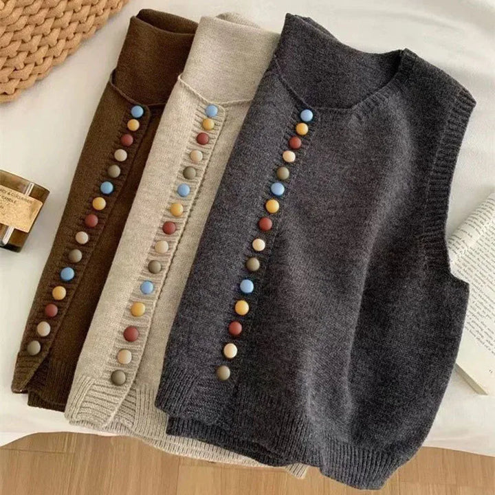 IL MARIBEL | VEST MAGLIA CON BOTTONI COLORATI