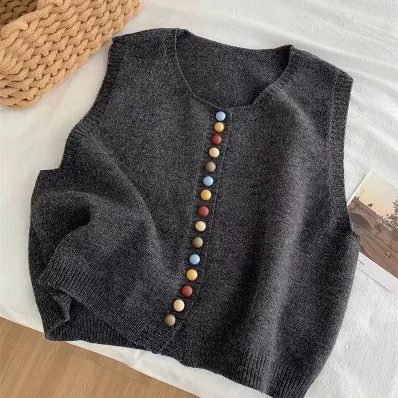 IL MARIBEL | VEST MAGLIA CON BOTTONI COLORATI