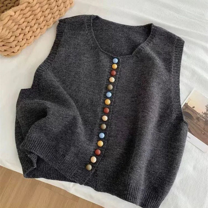 IL MARIBEL | VEST MAGLIA CON BOTTONI COLORATI