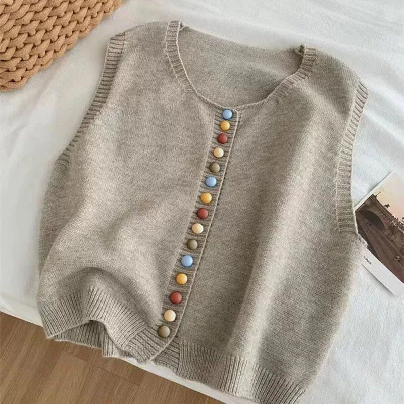 IL MARIBEL | VEST MAGLIA CON BOTTONI COLORATI