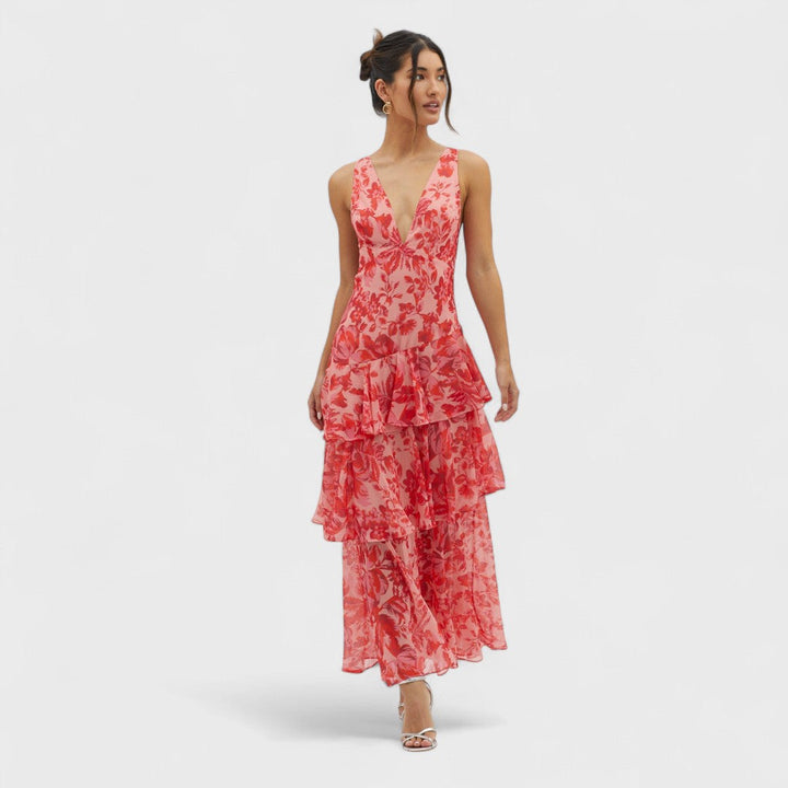 Faye | Fiore Turno Abito Midi