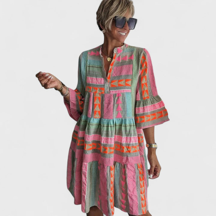 Juliane | Abito boho a balze