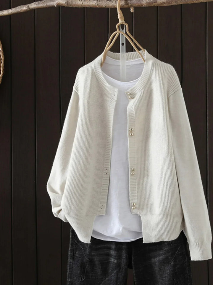 ELARA | CARDIGAN CON BOTTONI A PERLA