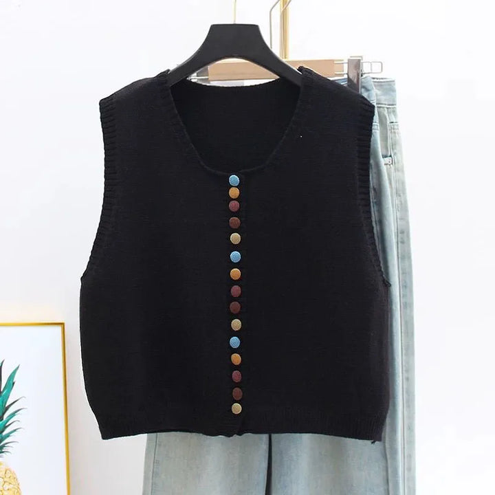 IL MARIBEL | VEST MAGLIA CON BOTTONI COLORATI
