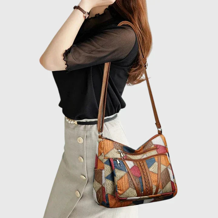 Maya | Borsa a Spalla Unica con Dettagli in Patchwork