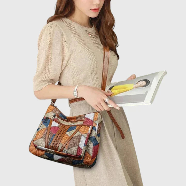 Maya | Borsa a Spalla Unica con Dettagli in Patchwork