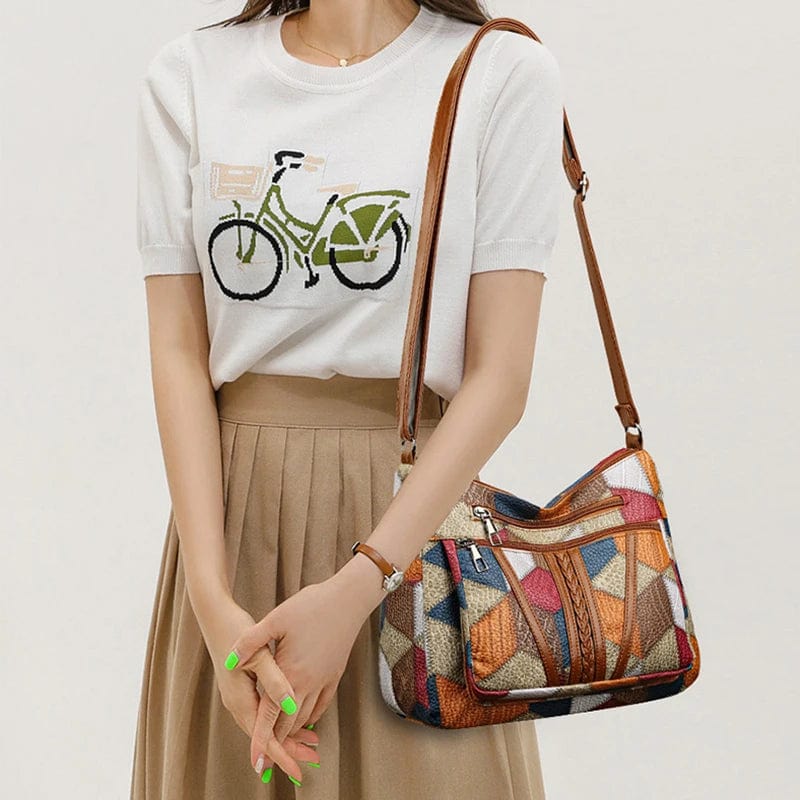 Felice | Borsa a Tracolla in Pelle Patchwork