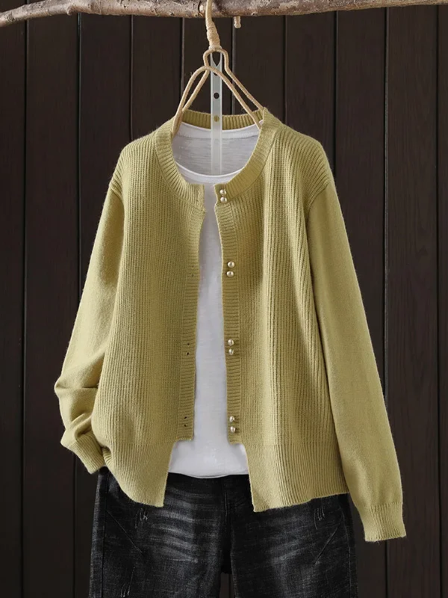 ELARA | CARDIGAN CON BOTTONI A PERLA