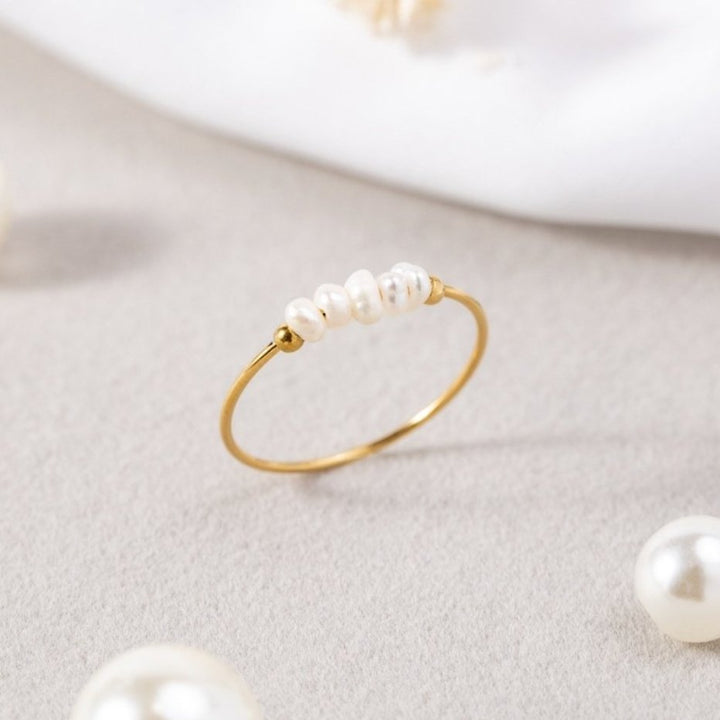 Anello Elegante in Perle d'Acqua Dolce