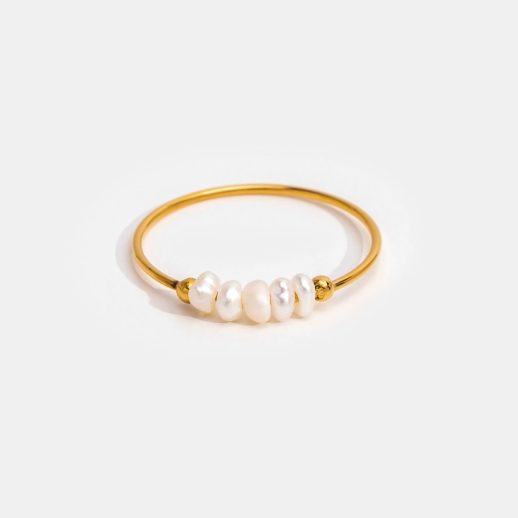 Anello Elegante in Perle d'Acqua Dolce