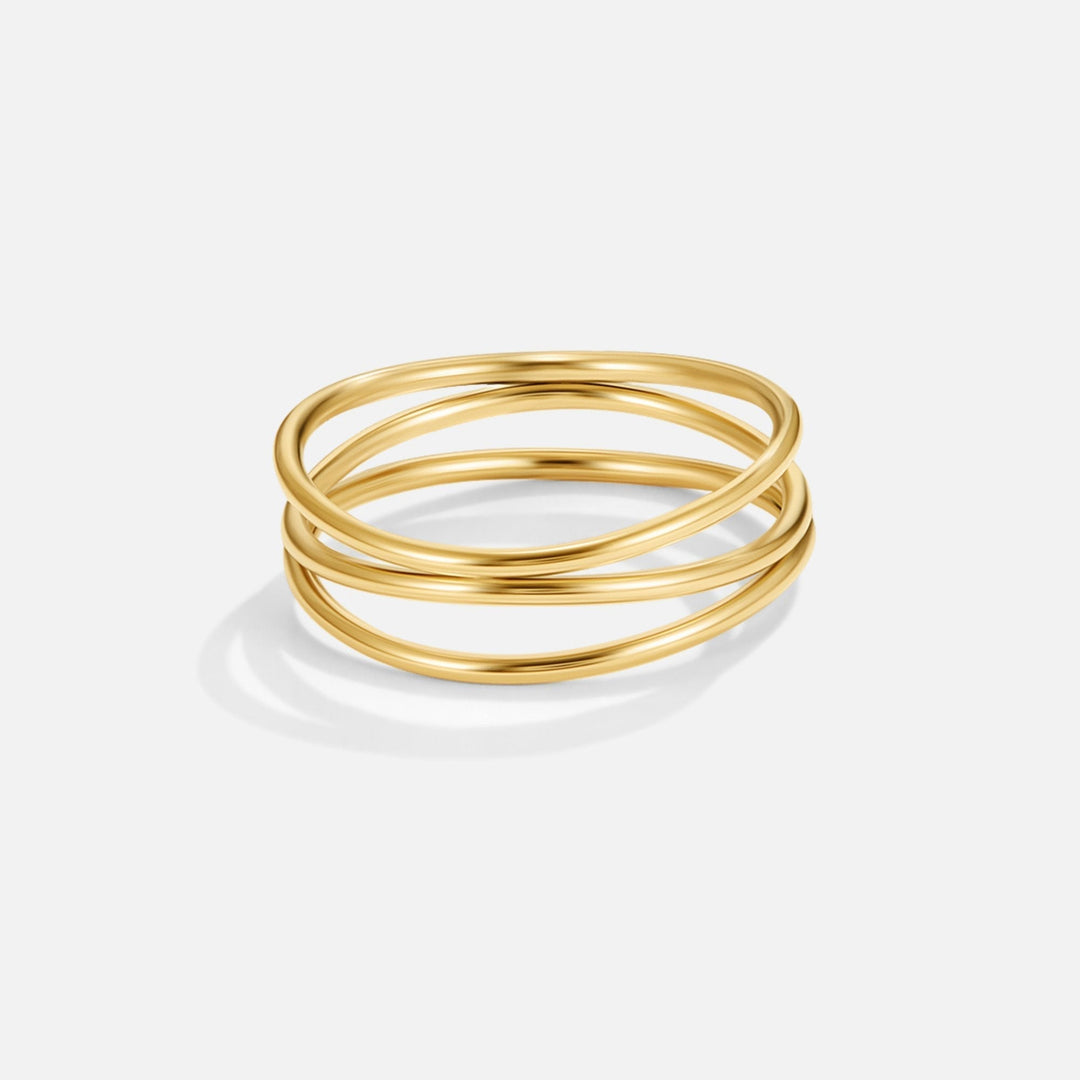 Anello infinito in oro brillante