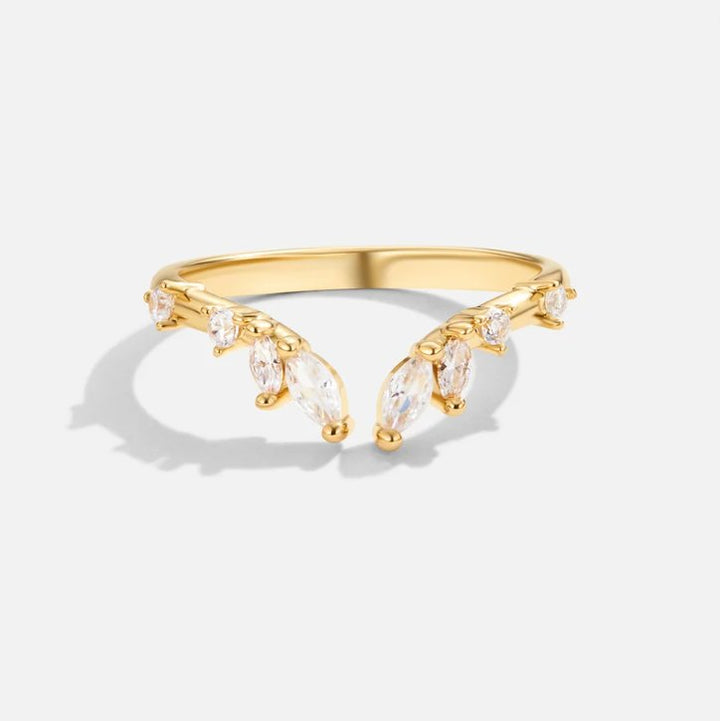 Anello in cristallo Serenity Gold per una brillantezza duratura