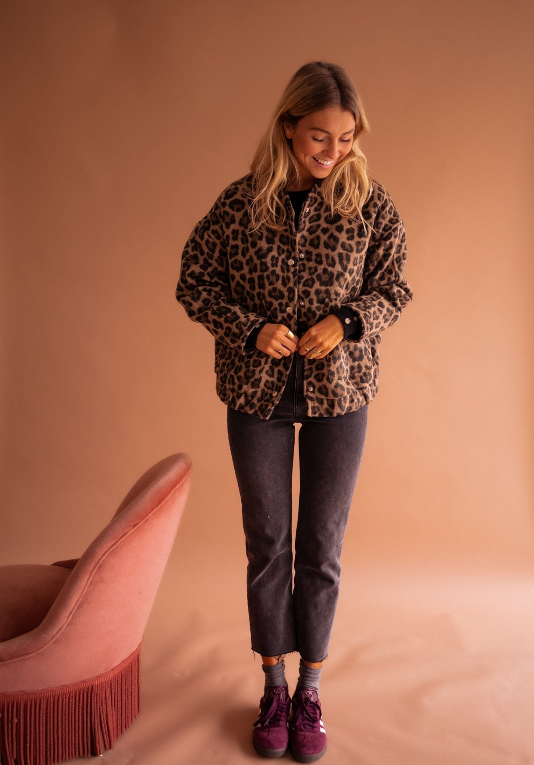 Sofia | Giacca in Stile Audace con Stampa Leopardo