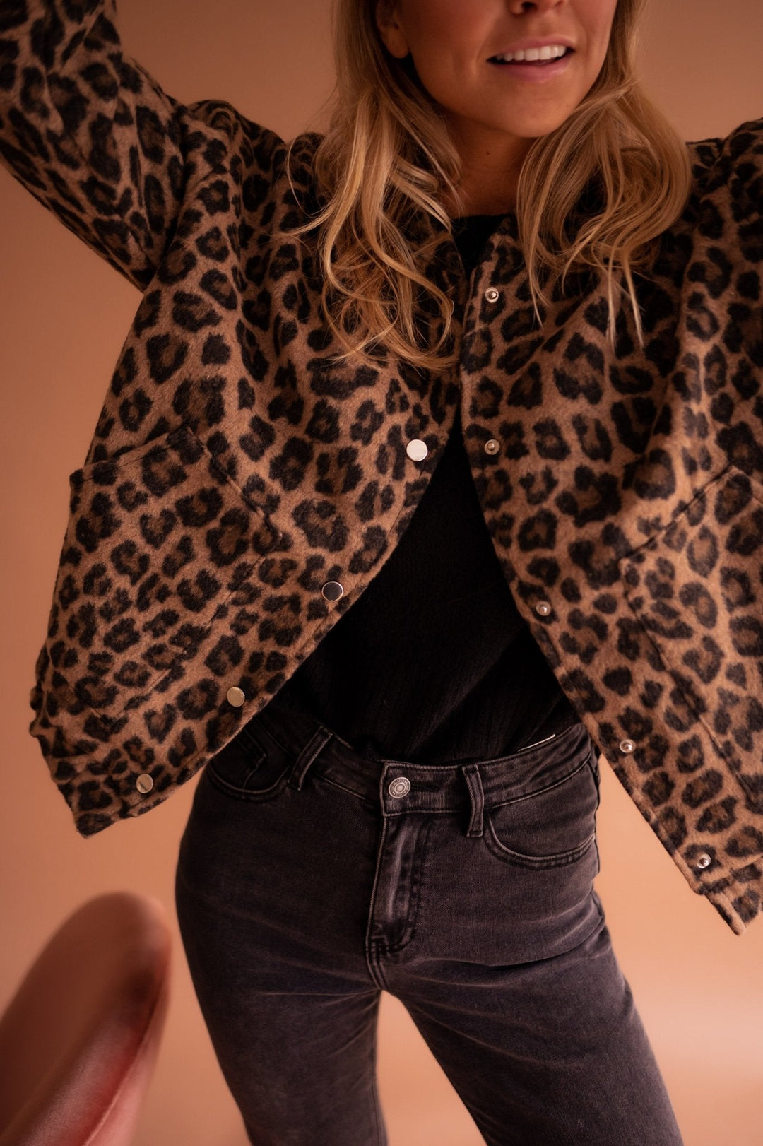 Sofia | Giacca in Stile Audace con Stampa Leopardo
