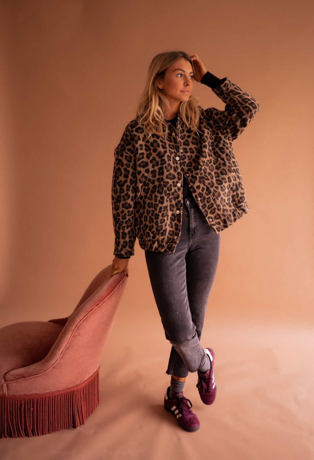 Sofia | Giacca in Stile Audace con Stampa Leopardo
