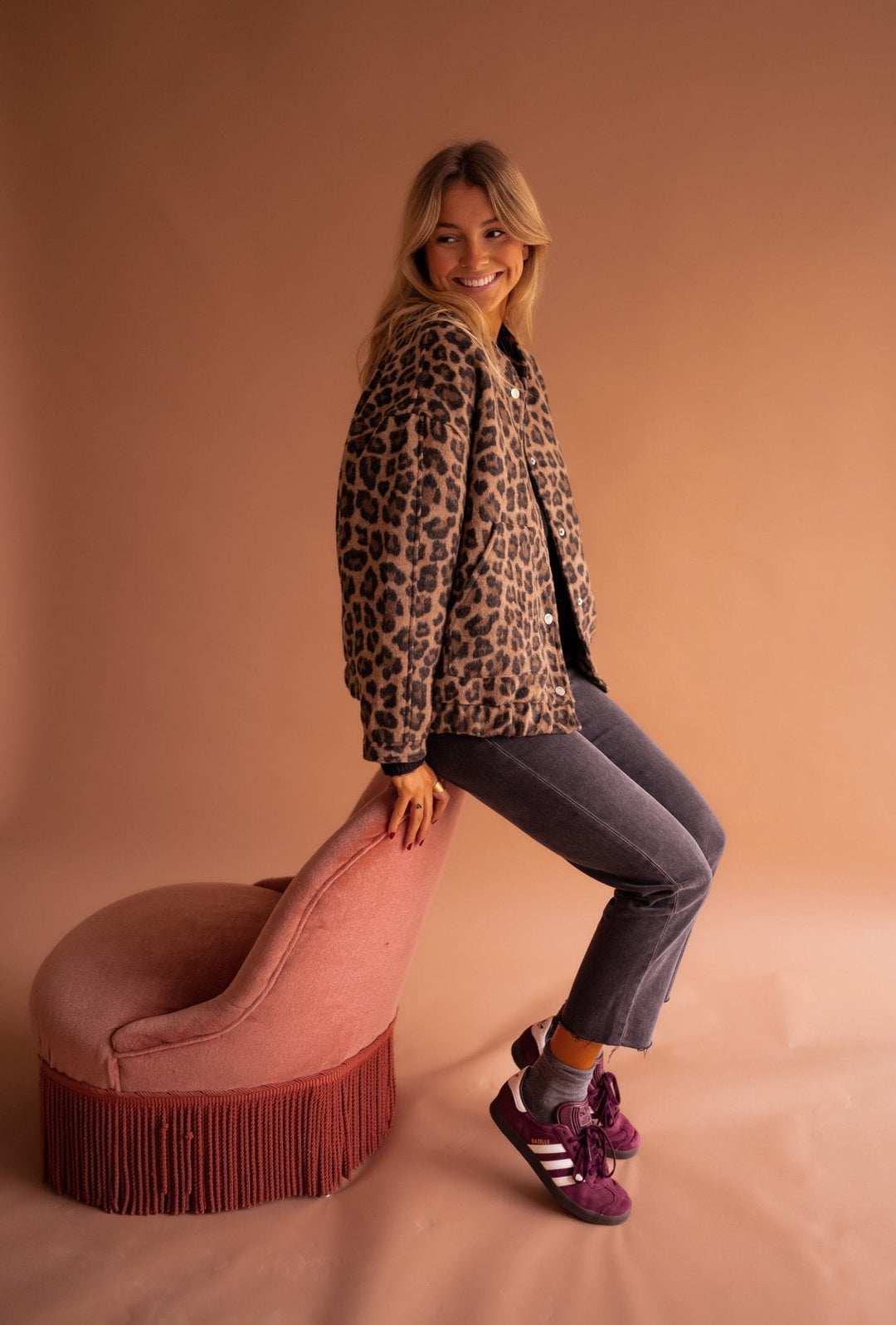 Sofia | Giacca in Stile Audace con Stampa Leopardo