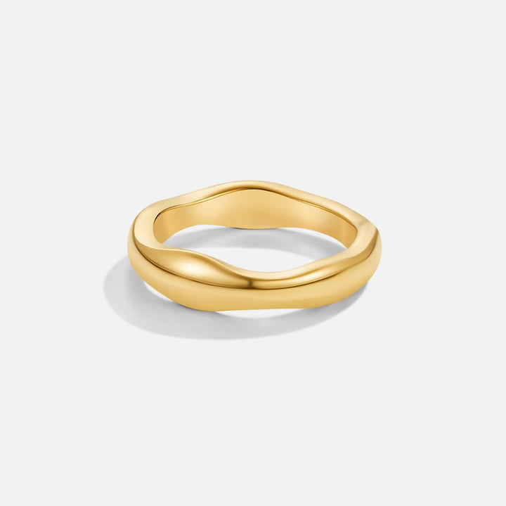Elegante serie di anelli ondulati Collezione Radiance
