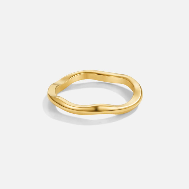 Elegante serie di anelli ondulati Collezione Radiance