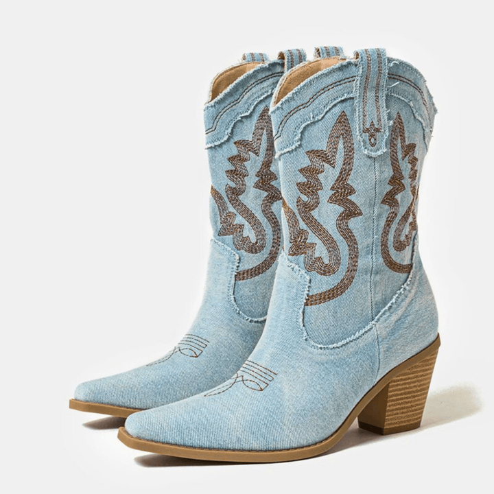 Veloria | Stivali da Cowboy in Denim