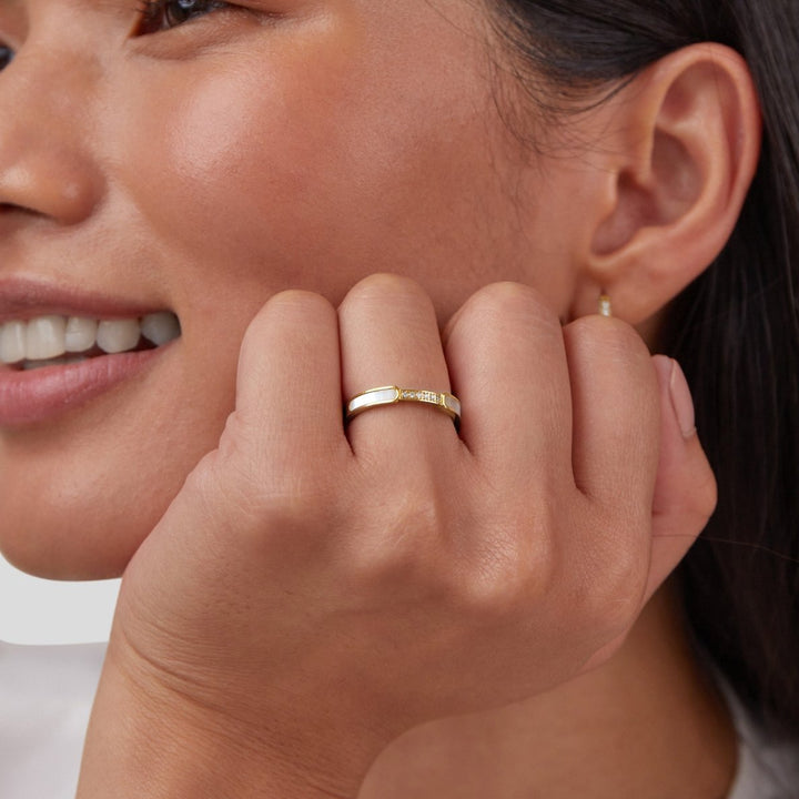 Anello Armonia in Perle e Cristalli Elegante