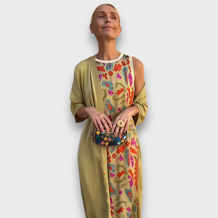 Elveria | Maxi abito con cardigan