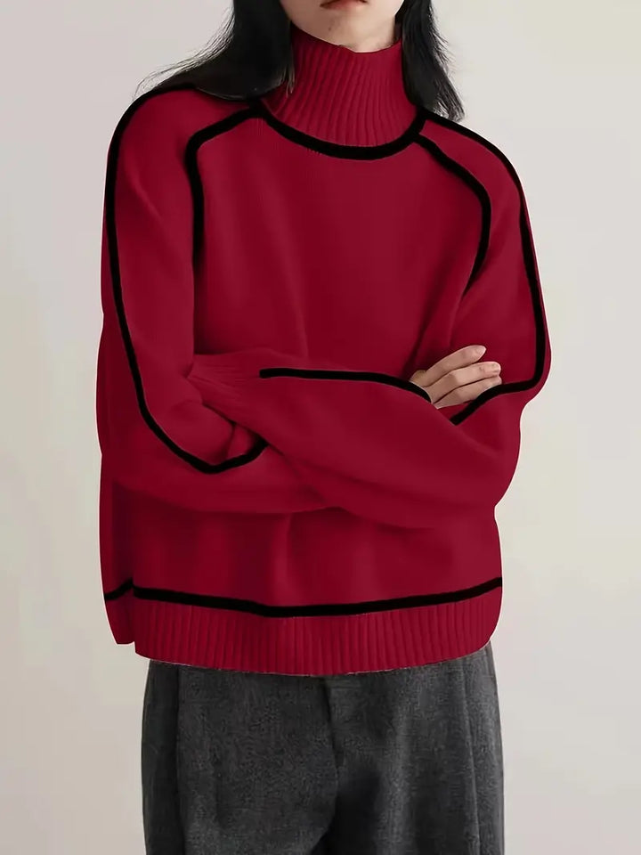 Donna | Maglione Elegante con Collo Alto