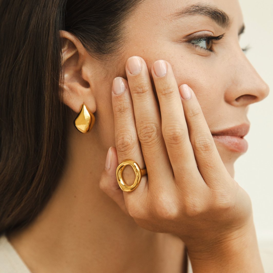 Anello in Oro 18 Carati con Passione per la Fondue Eclat