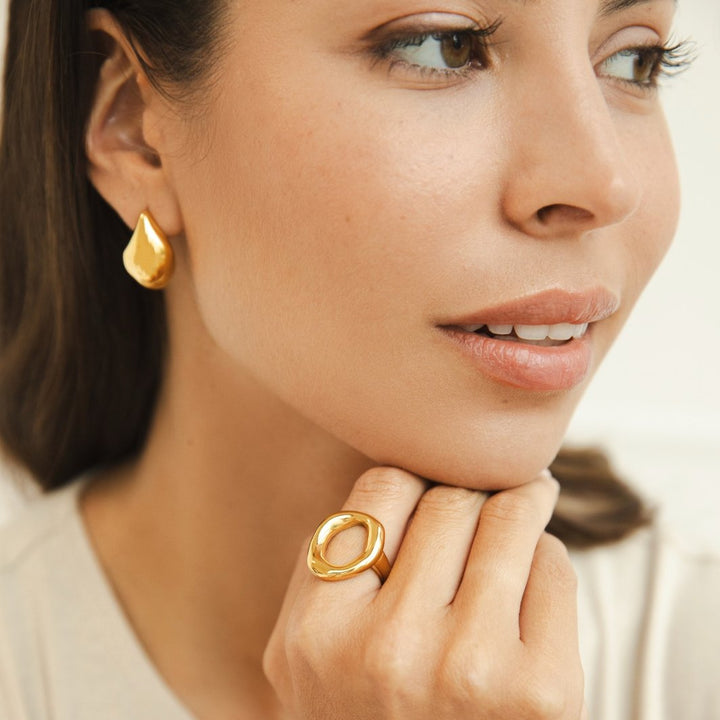Anello in Oro 18 Carati con Passione per la Fondue Eclat