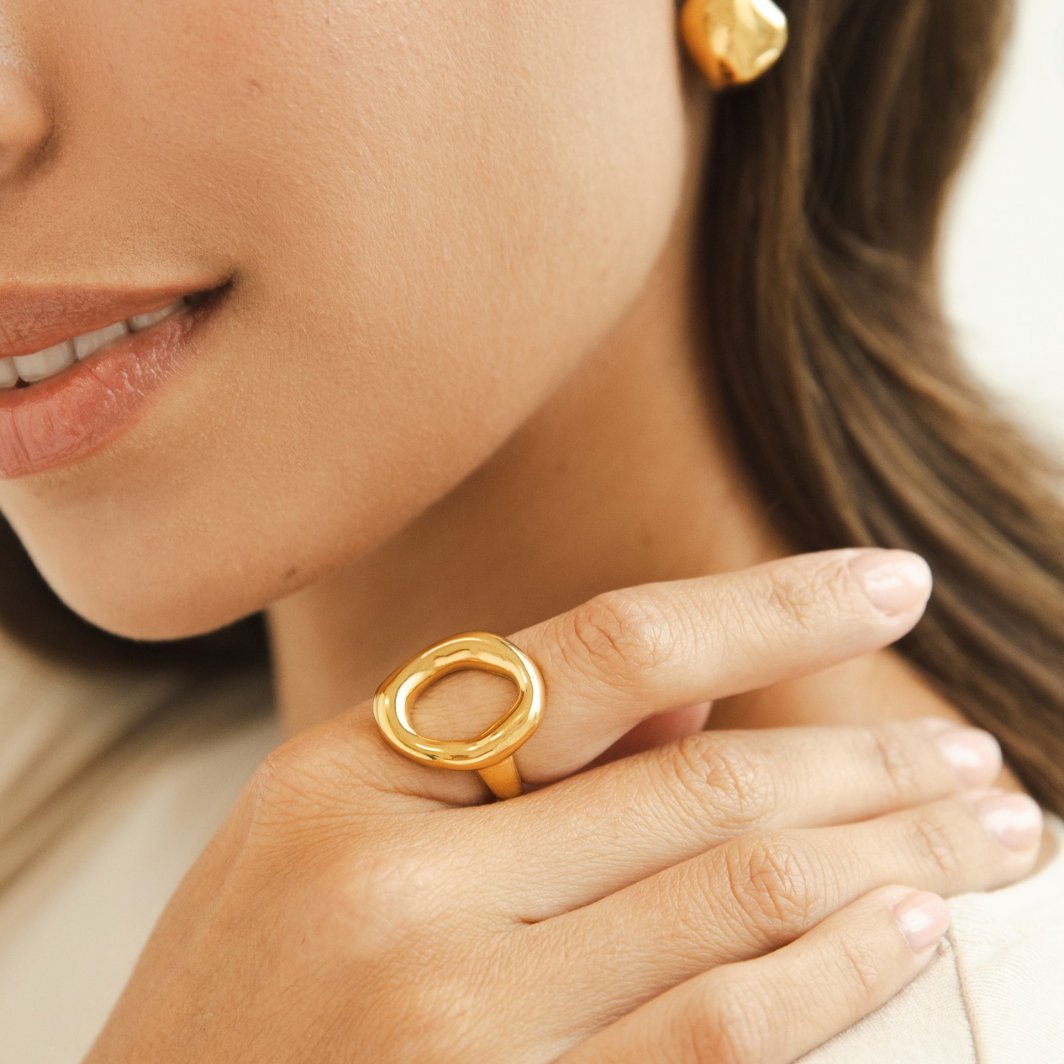 Anello in Oro 18 Carati con Passione per la Fondue Eclat