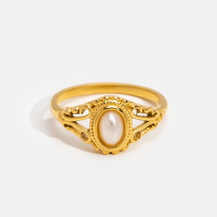 Anello Vintage Elegante con Perle