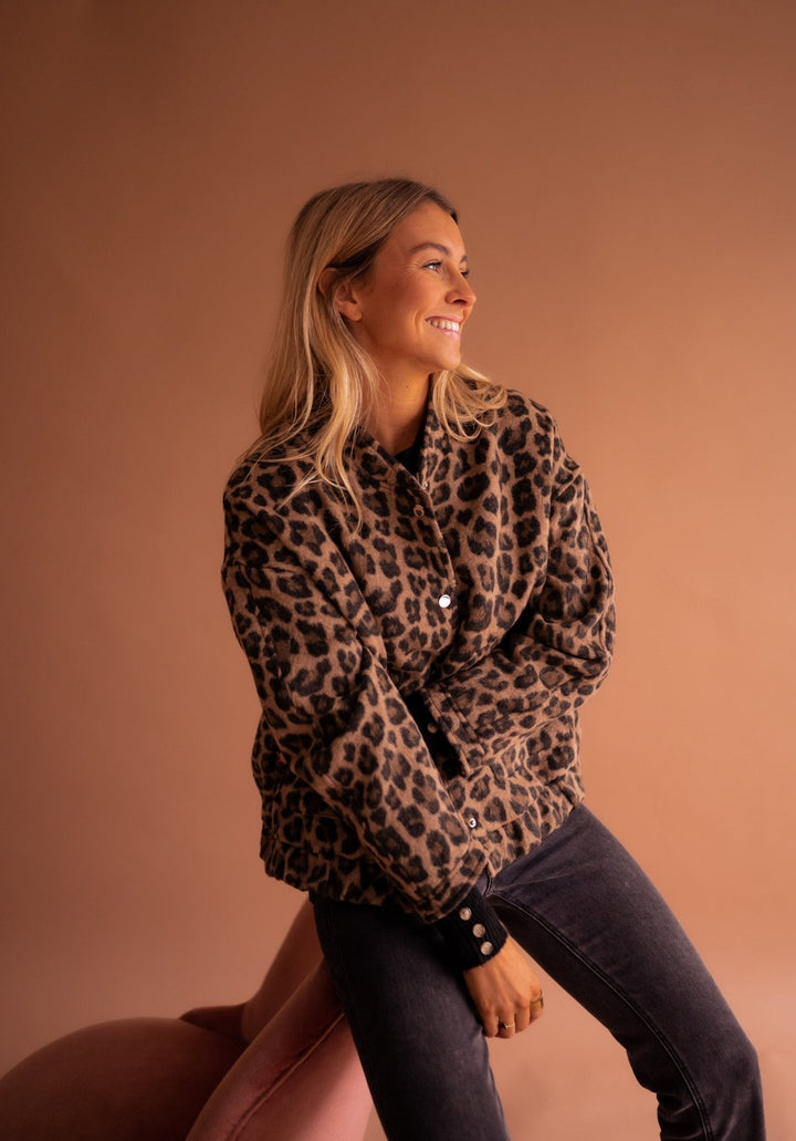 Sofia | Giacca in Stile Audace con Stampa Leopardo