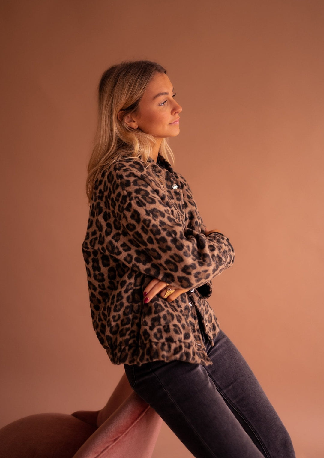 Sofia | Giacca in Stile Audace con Stampa Leopardo