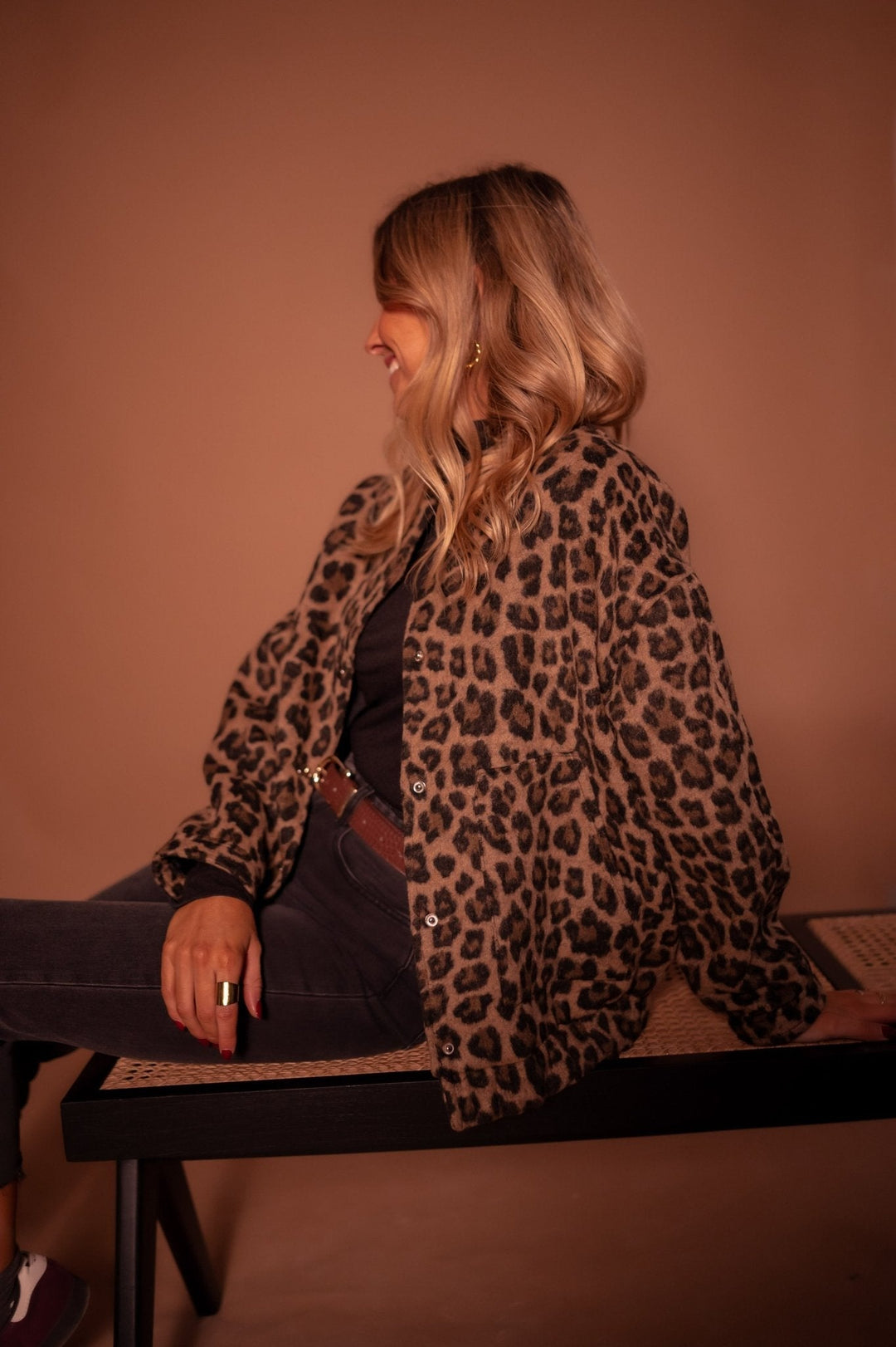 Sofia | Giacca in Stile Audace con Stampa Leopardo
