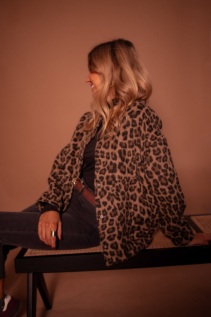 Sofia | Giacca in Stile Audace con Stampa Leopardo
