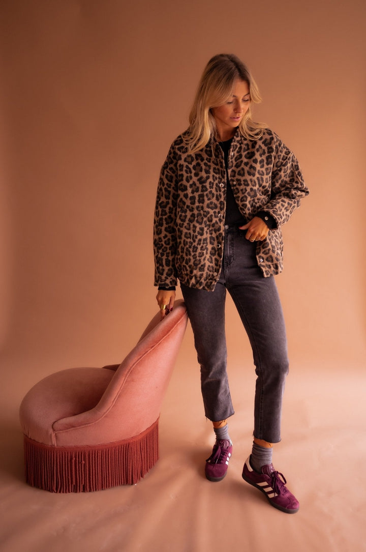 Sofia | Giacca in Stile Audace con Stampa Leopardo