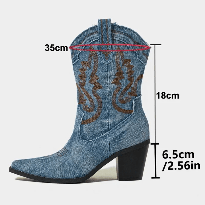 Veloria | Stivali da Cowboy in Denim