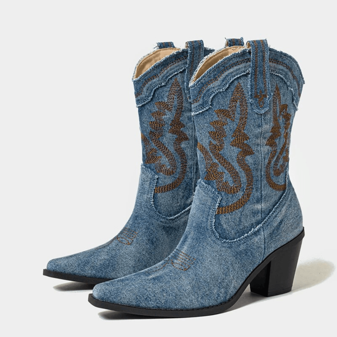 Veloria | Stivali da Cowboy in Denim